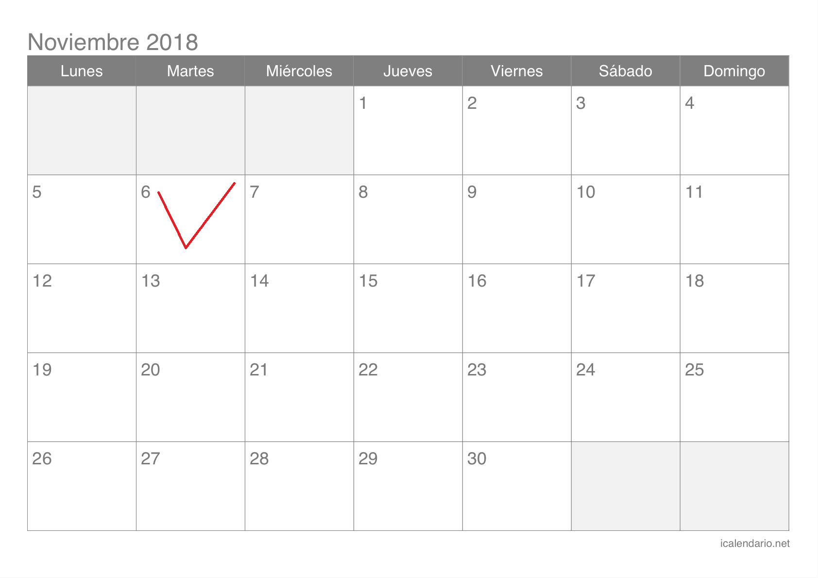 calendario all right