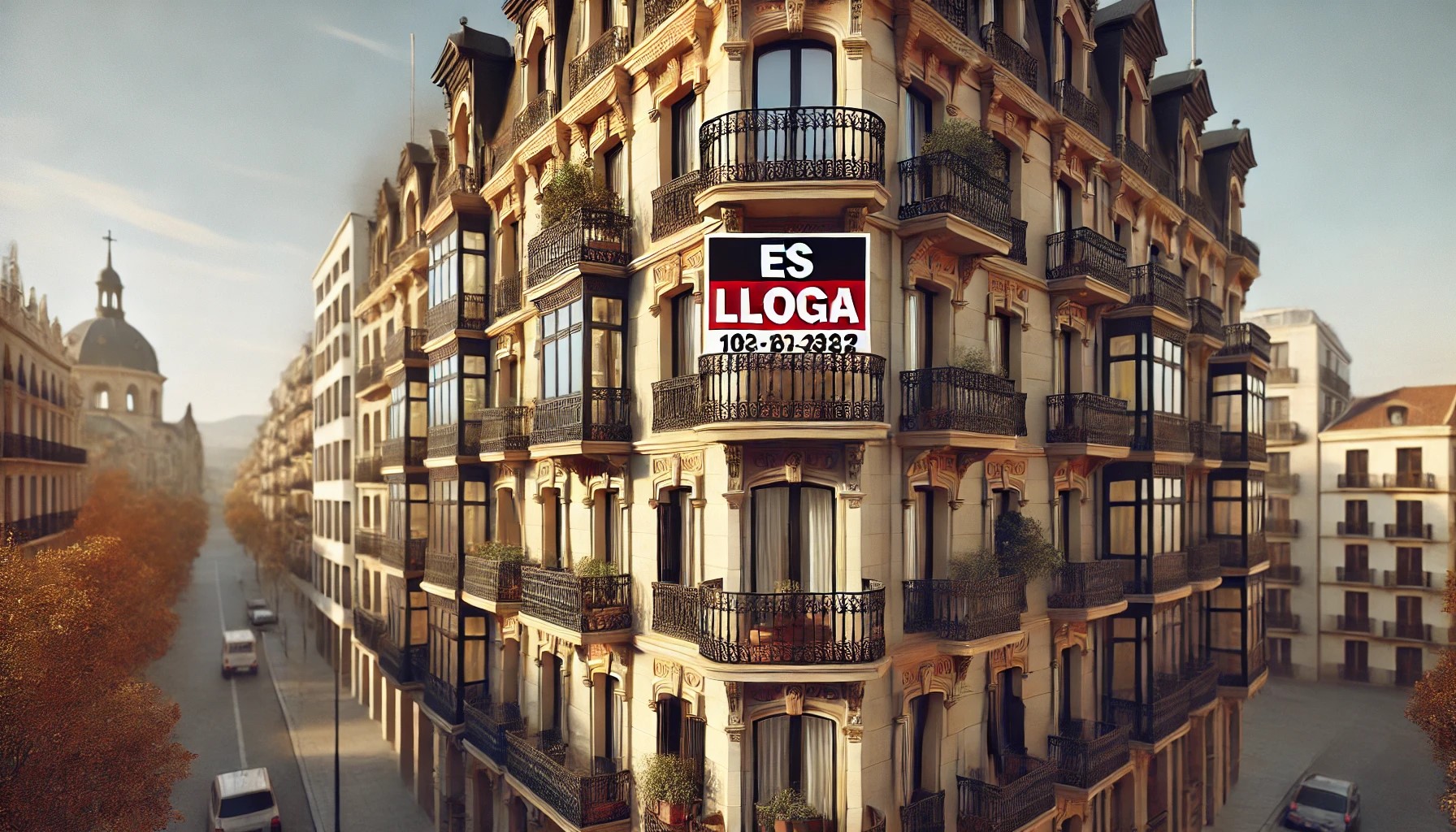 es lloga cartel en edificio